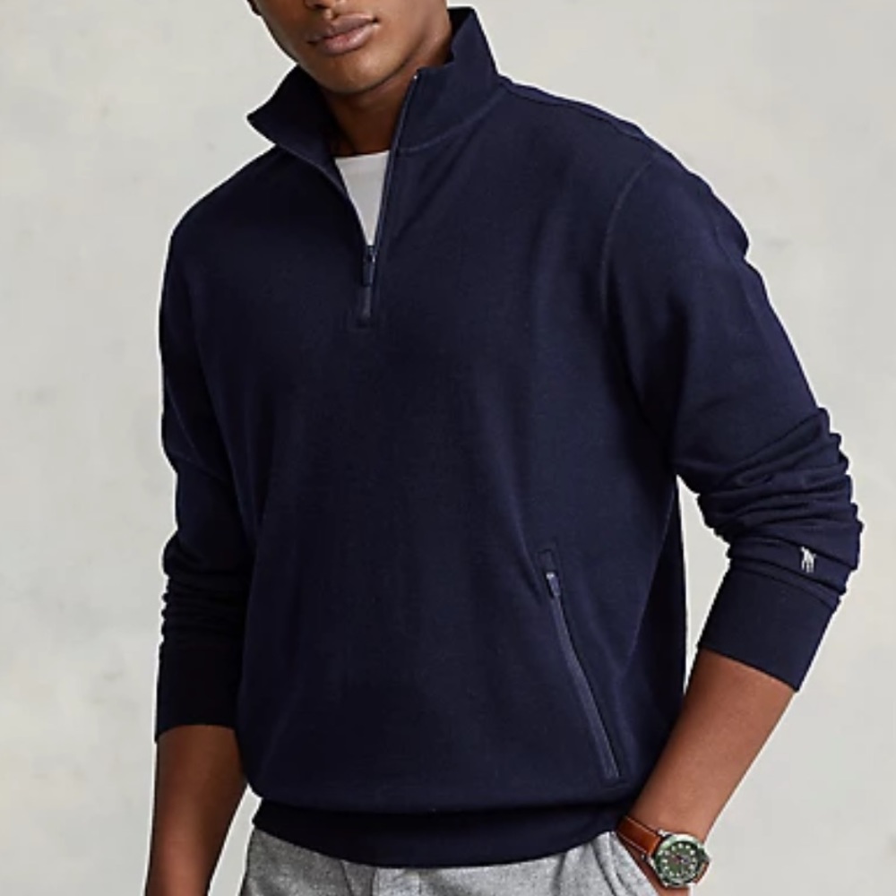 Polo by Ralph Lauren Wool Terry Quarter-Zip Pullover